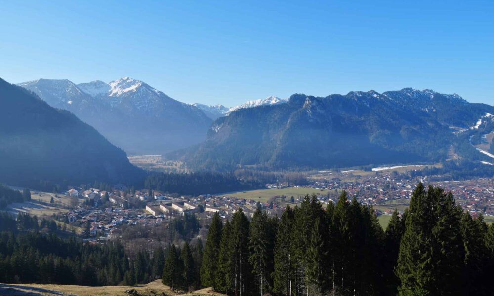 Ausblick vom Aufacker Herrliche Aussicht während des Aufstiegs